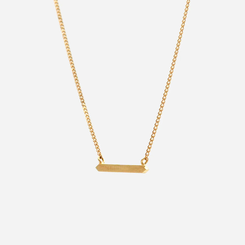 Band Beside 10K Gold Necklace