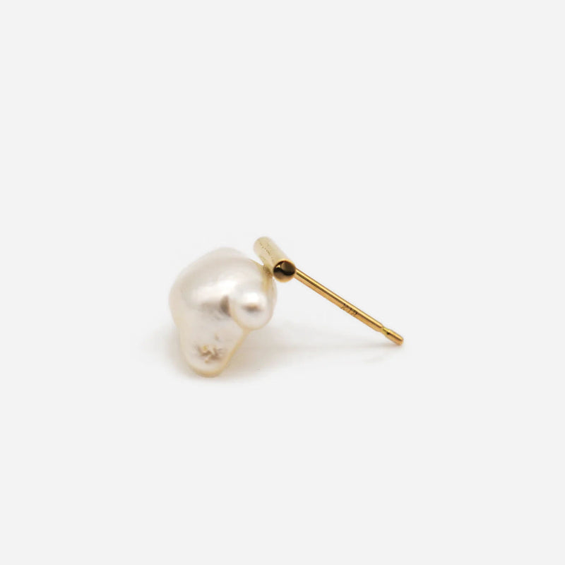 South Baroque Pearl M 18K Gold Earring