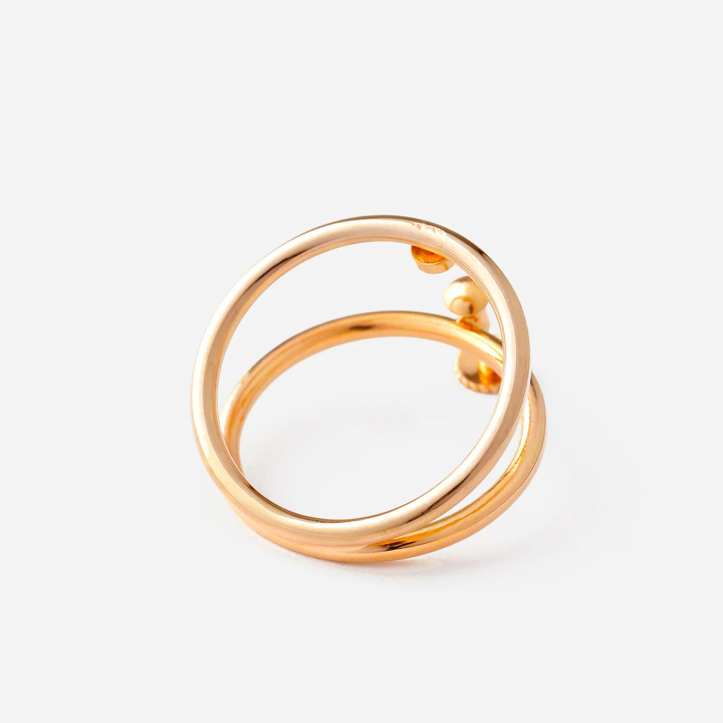 Clip dicker, goldplattiert silbernen Ohrring