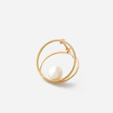 Clip Pearl S Gold Plated Earring