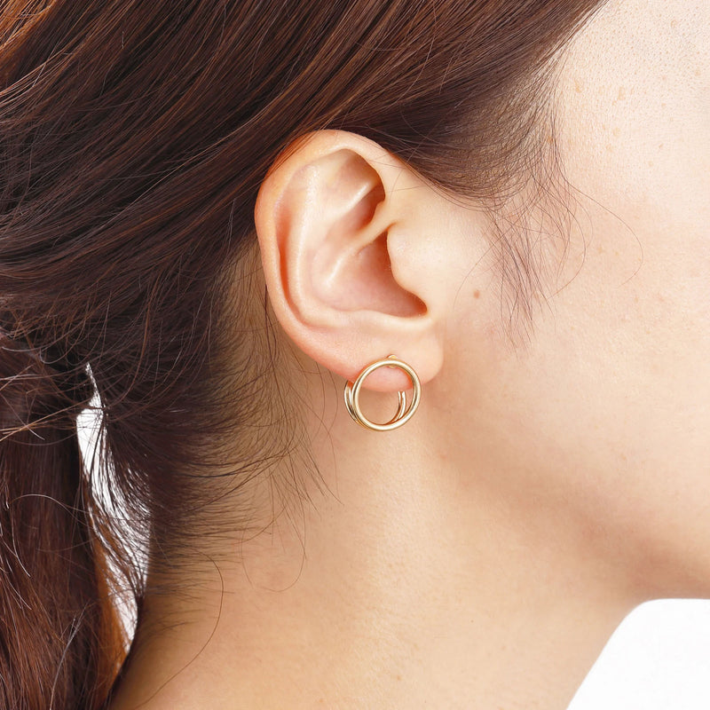 Clip Thick S Gold Plated Silver Earring