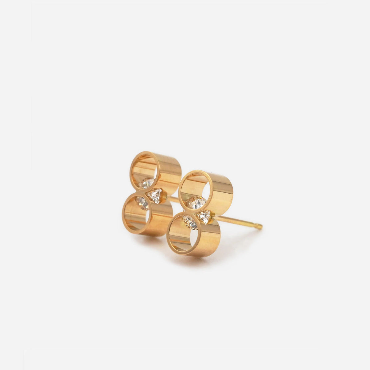 Con Short 18k Gold Ohrringe w. Diamant