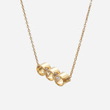 Con Long 18K Gold Necklace w. Diamonds