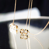 Con Short 18K Gold Necklace w. Diamond