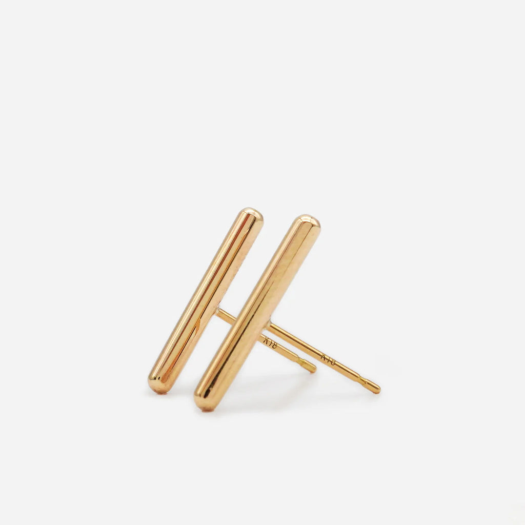 Dent Beside 18K Gold Earrings