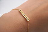 Moving 3 18K Gold Bracelet w. Diamonds