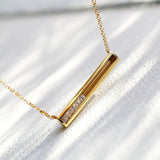 Moving 5 18K Gold Necklace w. Diamonds