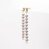 Natural 18K Gold Earring w. Akoya Pearl