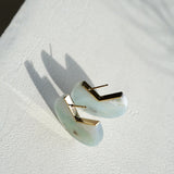 Slice 18K & 10K Gold Earrings w. Aquaprase