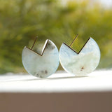 Slice 18K & 10K Gold Earrings w. Aquaprase