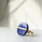 Slice 10K Gold Ring w. Lapis