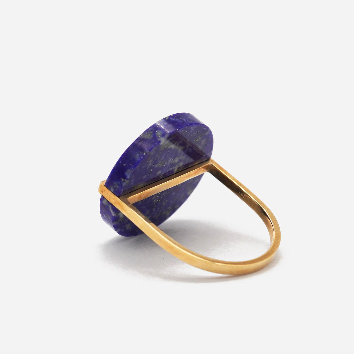 Slice 10k goldener Ring w. Lapis