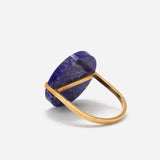 Slice 10K Gold Ring w. Lapis