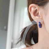 Slice 18K & 10K Guld Ørering m. Lapis Lazuli