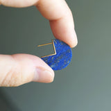 Slice 18K & 10K Gold Earring w. Lapis Lazuli