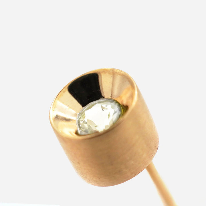 Spot Single 18K & 10K Earring w. 2,5mm Moonstone