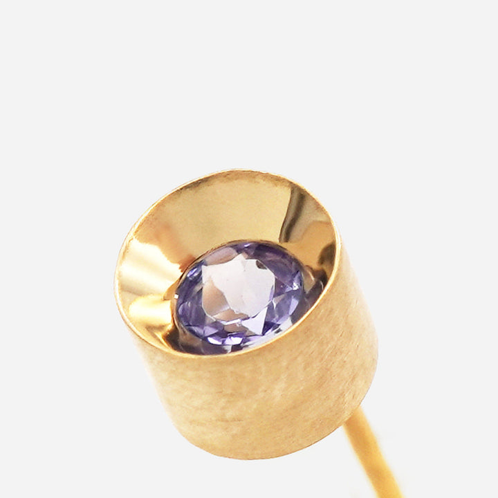 Spot Single 18K & 10K Earring w. 2,5mm Tanzanite