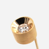 Spot Single 18K & 10K Ørering m. 3mm Diamant