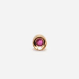 Spot Single 18K & 10K Earring w. 3mm Ruby