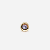 Spot Single 18K & 10K Earring w. 3mm Tanzanite