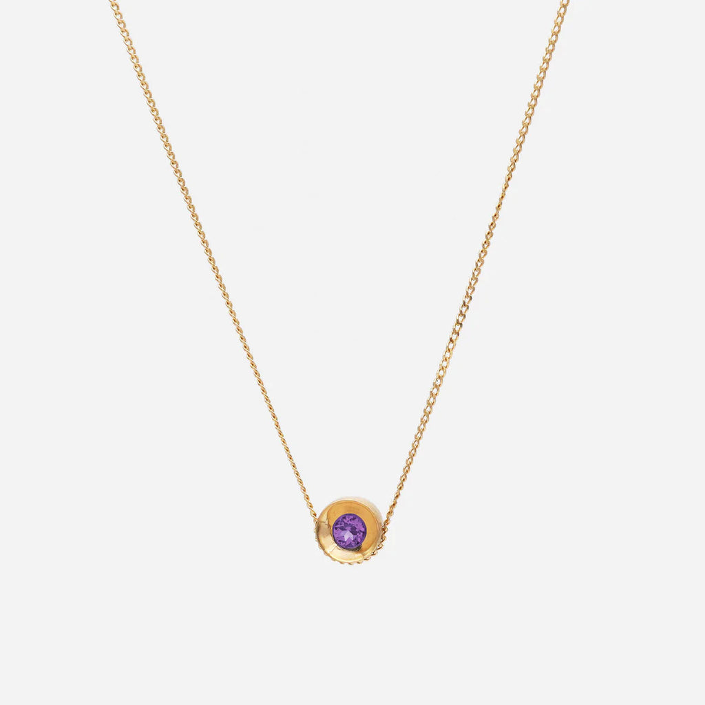Spot 10K Necklace w. 2,5mm Amethyst
