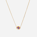 Spot 10K Necklace w. 2,5mm Amethyst