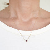 Spot 10K Necklace w. 2,5mm Amethyst