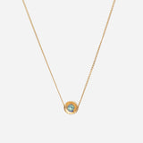 Spot 10K Necklace w. 2,5mm Aquamarine