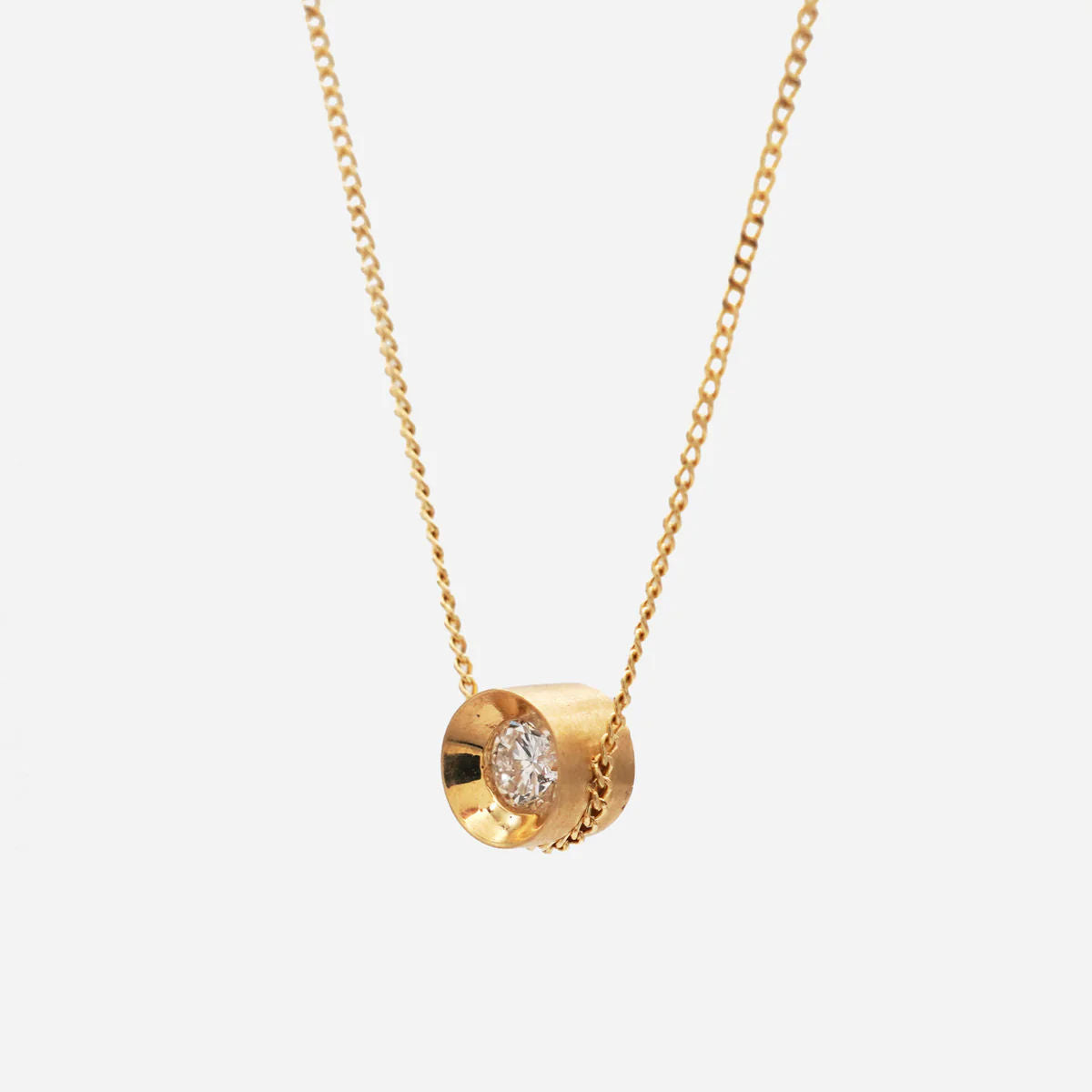 Spot 10K Halskæde w. 2,5mm Diamant