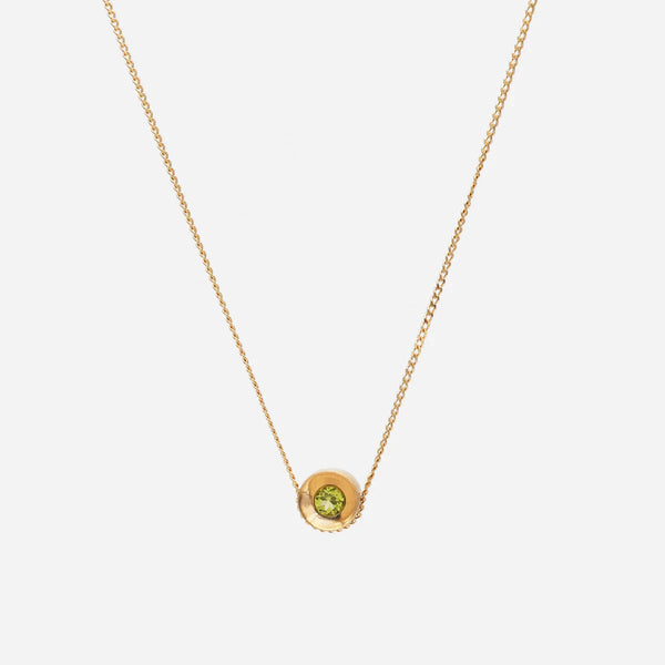 Spot 10K Necklace w. 2,5mm Peridot