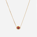 Spot 10K Necklace w. 2,5mm Ruby