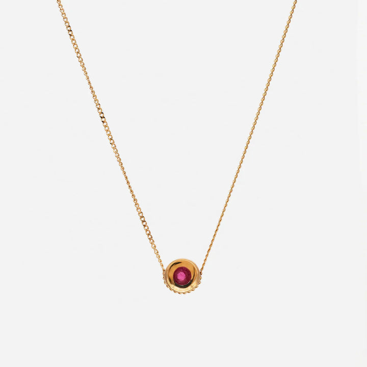Spot 10K Halskæde w. 2,5mm Rubin