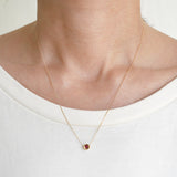 Spot 10K Necklace w. 2,5mm Ruby