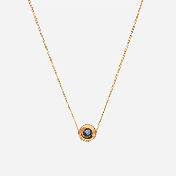 Spot 10K Necklace w. 2,5mm Sapphire