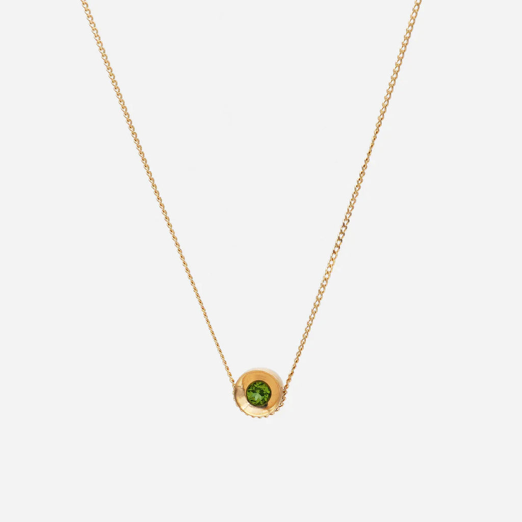 Spot 10K Necklace w. 2,5mm Tourmaline