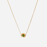 Spot 10K Necklace w. 2,5mm Tourmaline