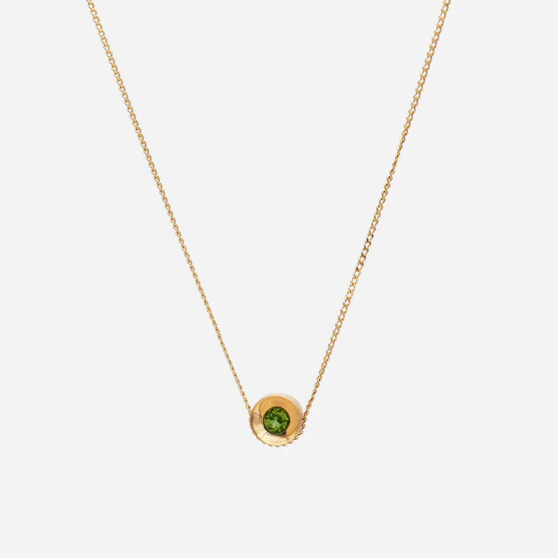 Spot 10K Necklace w. 2,5mm Tourmaline