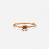 Spot Ring 10K Gold Ring w. Amethyst