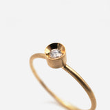 Spot Ring  10K Gold Ring w. Diamond