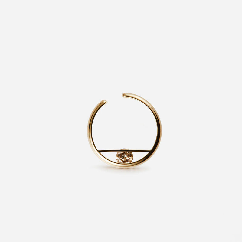 Tip S 10K Gold Ear Cuff w. Diamond