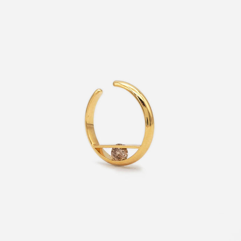 Tip S 10K Gold Ear Cuff w. Diamond