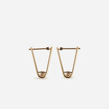 Tip L 18K & 10K Gold Earring w. Diamonds