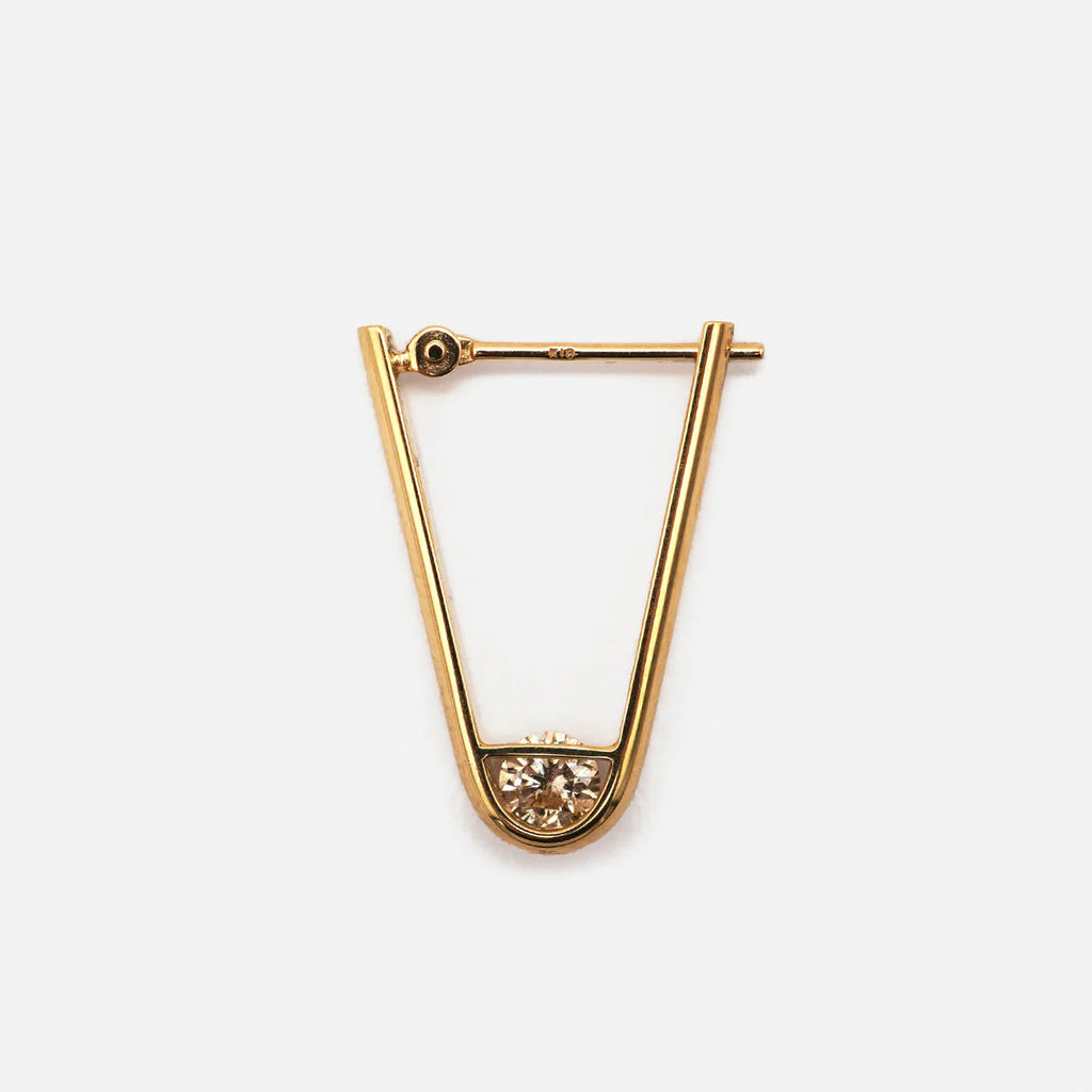 Tip L 18K Guld Ørering m. Diamanter