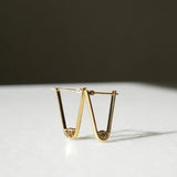 Tip L 18K & 10K Gold Earring w. Diamonds