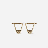 Tip S 18K & 10K Gold Earring w. Diamonds