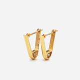 Tip S 18K & 10K Gold Earring w. Diamonds