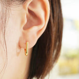 Tip S 18K & 10K Gold Earring w. Diamonds