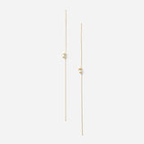 Twin Pearl American 18K Gold Earrings