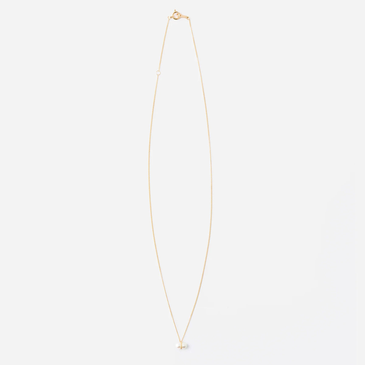 Twin Pearl S 18K Gold Halskette