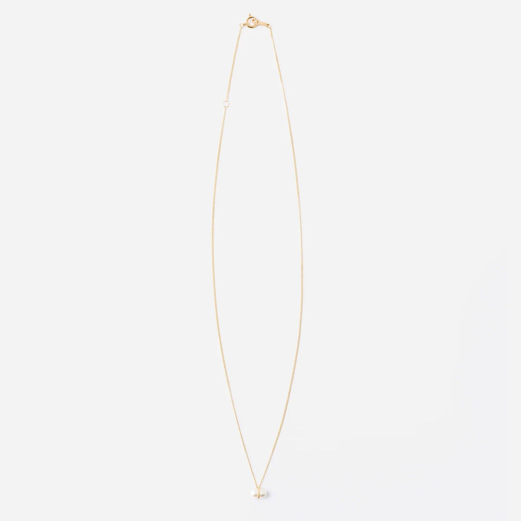 Twin Pearl S 18K Gold Necklace